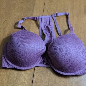 Pink lightly lined Racerback 34D